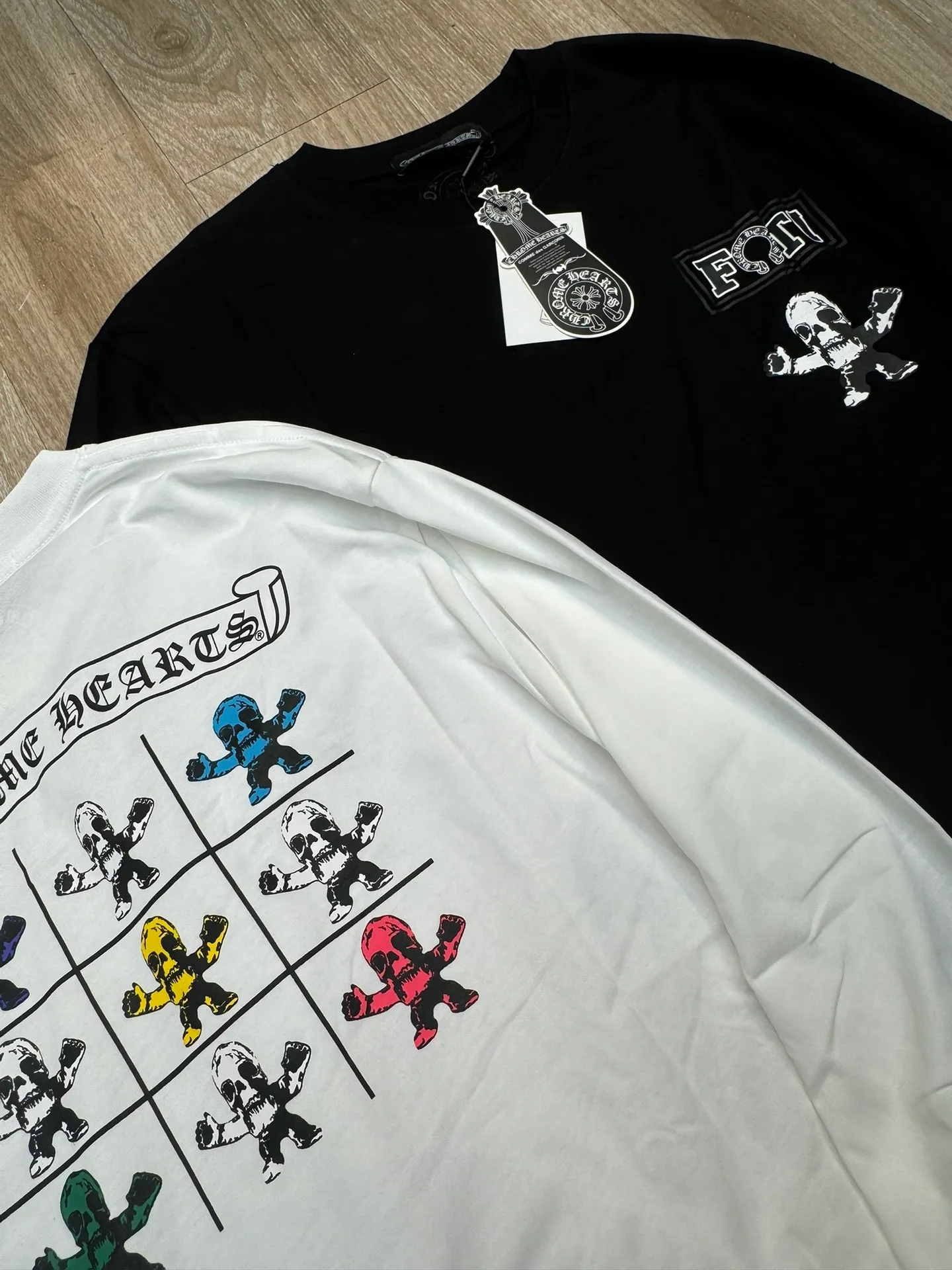 P198 M284#ChromeHeart•🇺🇸25ss new Sanskrit skull print long-sleeved top ✅✅✅Ready stock Focus on quality and compare at will Size: S M L Color: Black White